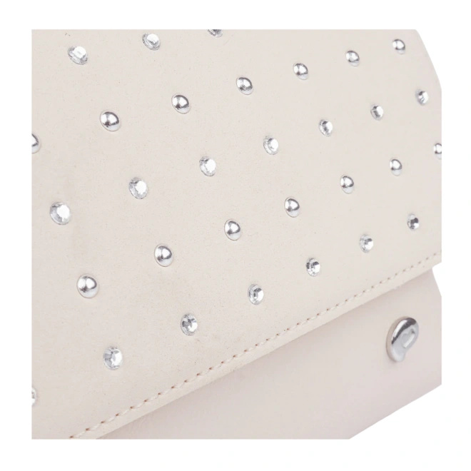 Bolsa Infantil Tiracolo com Detalhe em Strass - Nude