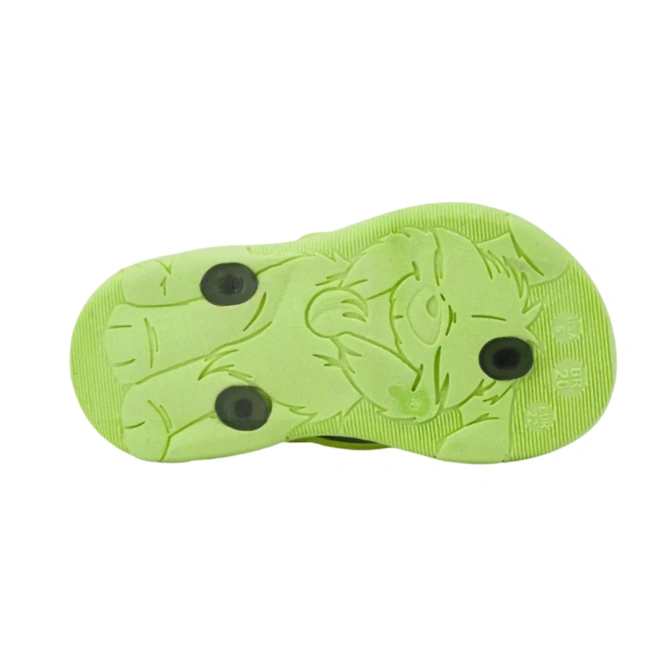 Chinelo para Bebê Anatômico Acqua Print - Verde/Preto