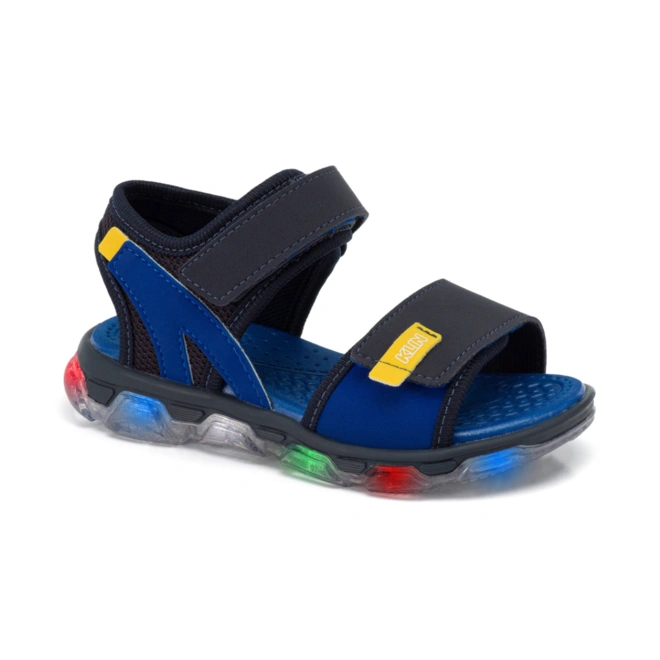 Sandália Papete Anatômica com LED Light - Marinho