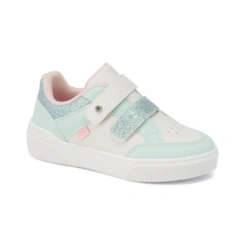 Tênis Infantil Sky com Glitter - Branco/Azul Acqua