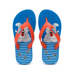 Chinelo Estampado Acqua Kids - Ciano/Laranja