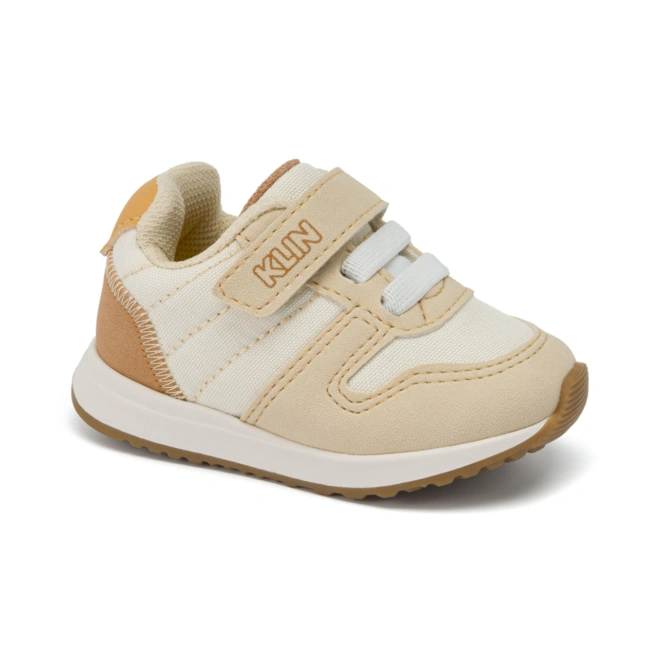 Tênis Infantil Walk Baby - Off White/Capuccino/Ocre