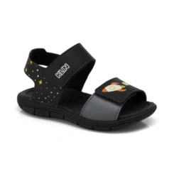 Sandália Papete Infantil Tic Tac - Preto