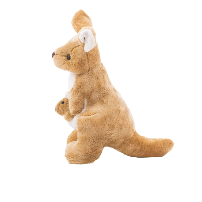 Canguru de Pelúcia com Filhote - 26 cm