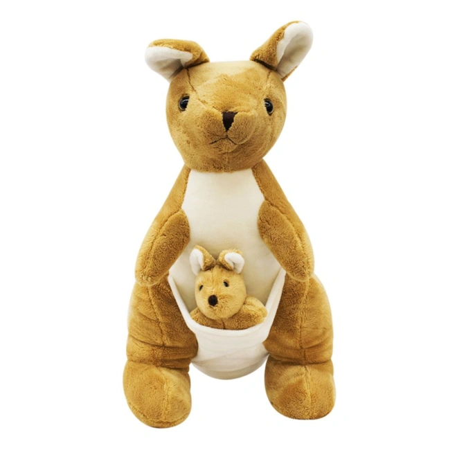 Canguru de Pelúcia com Filhote - 48 cm