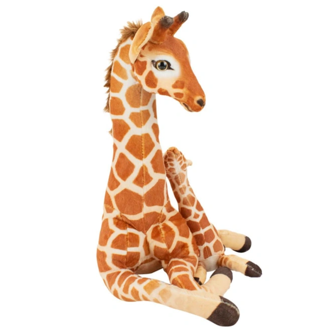 Girafa Mãe e Filhote de Pelúcia - 48 cm