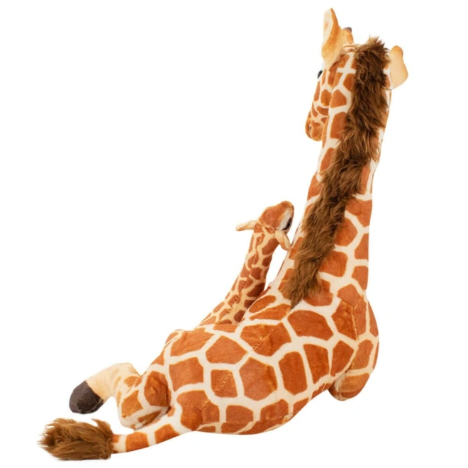 Girafa Mãe e Filhote de Pelúcia - 48 cm