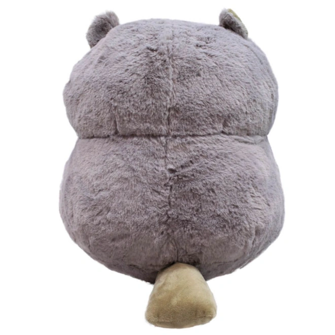 Esquilo de Pelúcia Segurando Melancia - Cinza - 21 cm