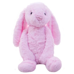 Coelho Orelhudo de Pelúcia - Rosa - 25 cm