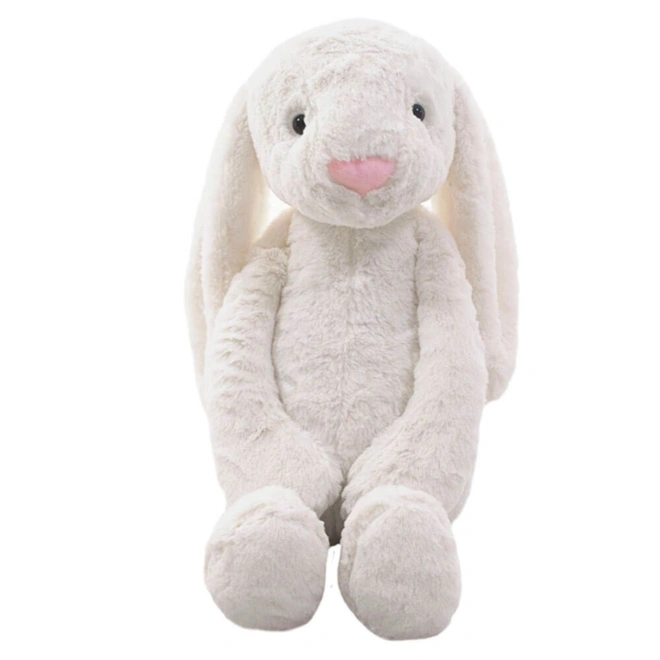 Coelho Orelhudo de Pelúcia - Branco - 25 cm