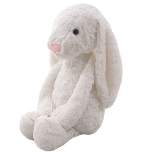 Coelho Orelhudo de Pelúcia - Branco - 25 cm