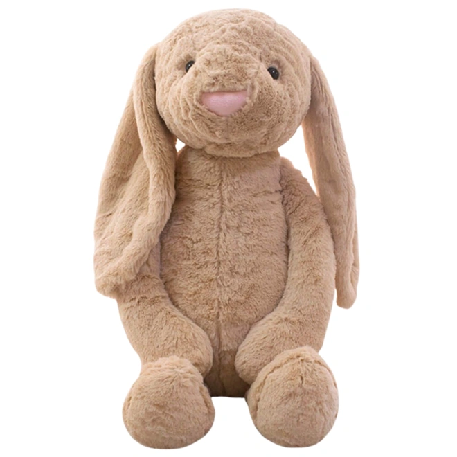 Coelho Orelhudo de Pelúcia - Marrom - 25 cm