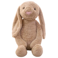 Coelho Orelhudo de Pelúcia - Marrom - 25 cm