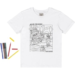 Camisa Meia Manga Personalizável para Meninos - Branco