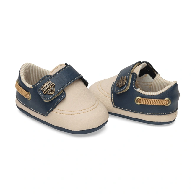 Sapato Dockside - Marinho/Bege