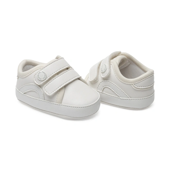Tênis para Batizado com Tiras Aderentes - Branco