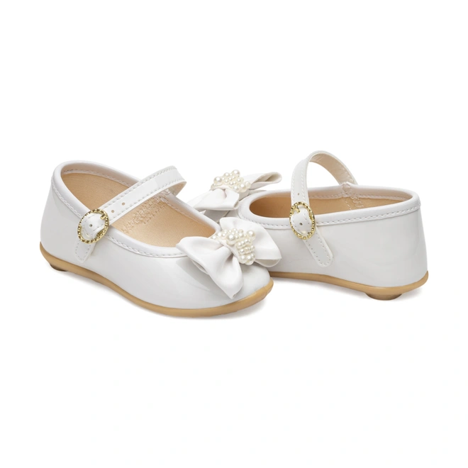 Sapatilha Batizado com Laço - Branco