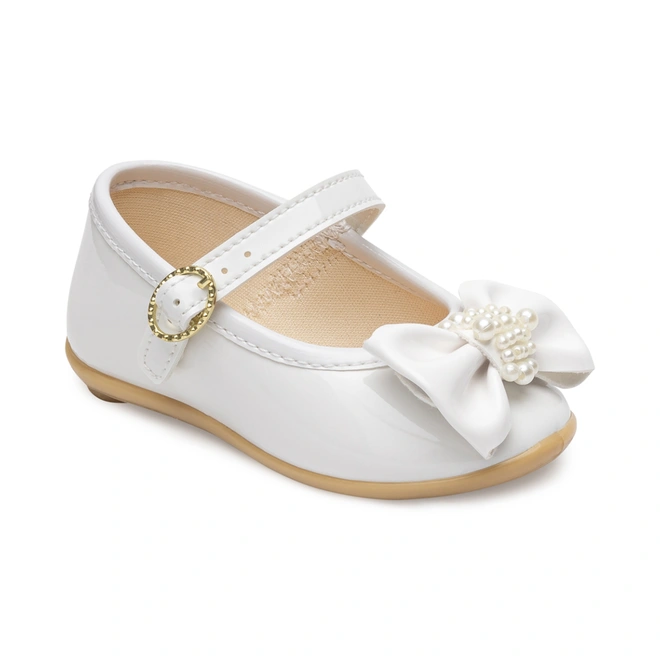 Sapatilha Batizado com Laço - Branco