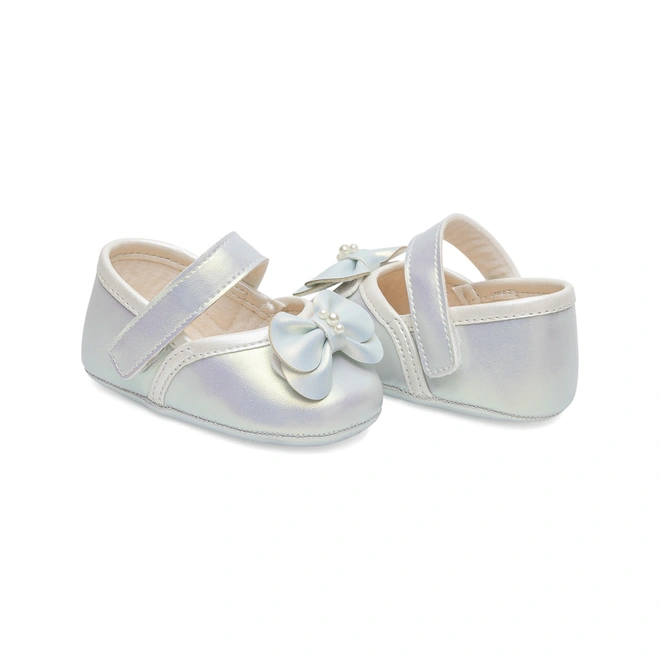 Sapatilha Batizado com Laço - Branco