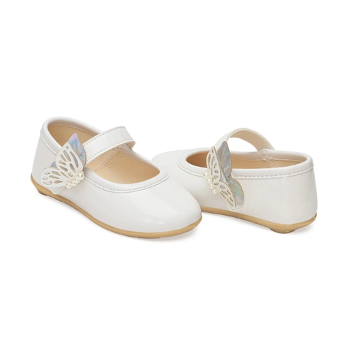 Sapatilha Batizado com Borboleta - Branco
