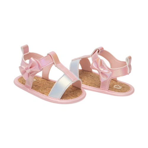 Sandália Arco-Iris com Laço - Branco/Rosa