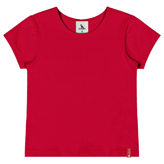Blusa Manga Curta em Cotton - Vermelho