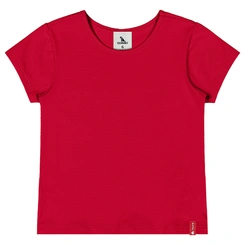 Blusa Manga Curta em Cotton - Vermelho