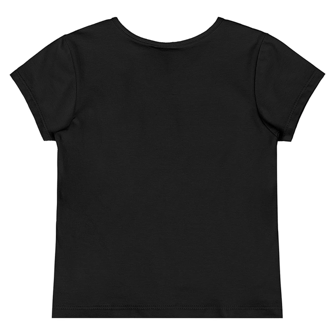 Blusa Manga Curta em Cotton - Preto