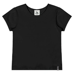 Blusa Manga Curta em Cotton - Preto