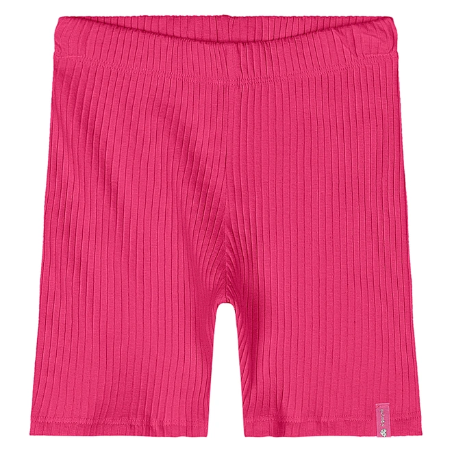 Bermuda Ciclista em Ribana Micro Canelada - Framboesa