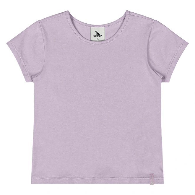 Blusa Manga Curta em Cotton - Lilás
