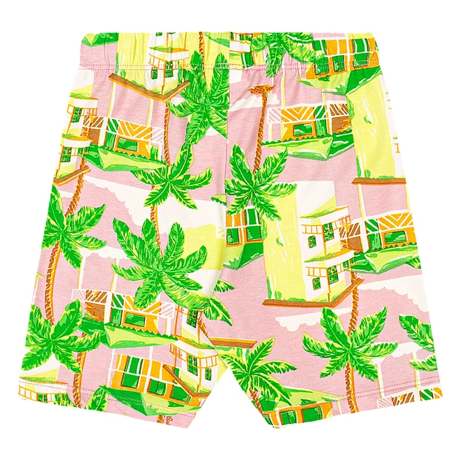 Conjunto Blusa em Malha e Bermuda em Cotton - Verde Limão