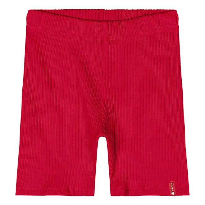 Bermuda Ciclista em Ribana Micro Canelada - Vermelho