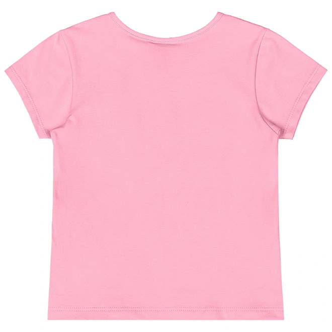 Blusa Manga Curta em Cotton - Rosa