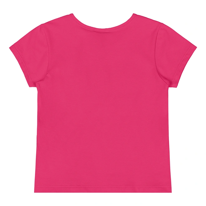 Blusa Manga Curta em Cotton - Framboesa