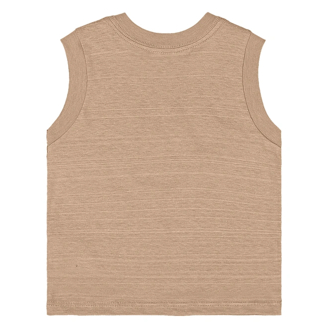 Conjunto Regata em Malha Flamê e Bermuda Microfibra - Caqui