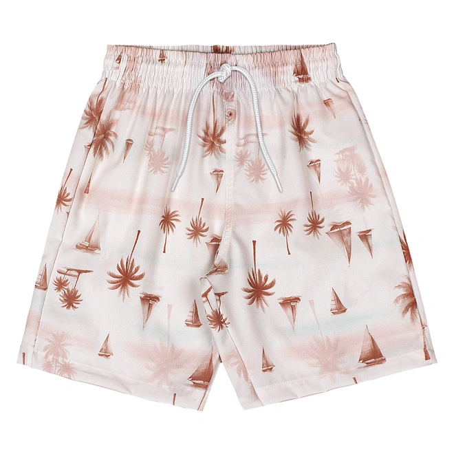 Conjunto Camiseta em Malha e Bermuda Microfibra - Marrom