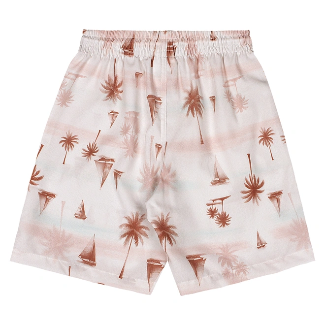 Conjunto Camiseta em Malha e Bermuda Microfibra - Marrom