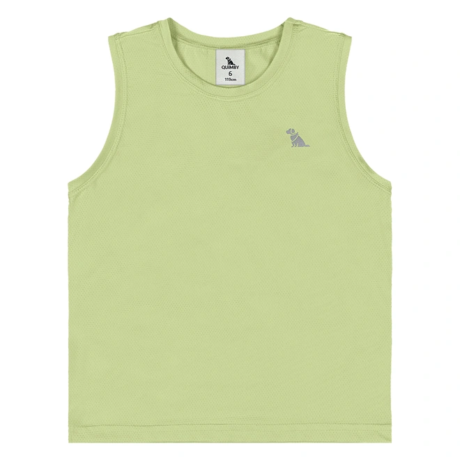 Camiseta Regata em Malha Dry Fit - Verde