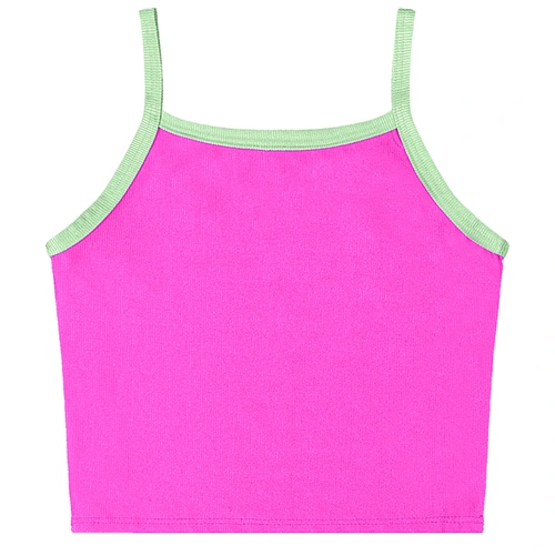 Conjunto Blusa e Saia-Short em Malha Micro Canelada - Rosa Fiji