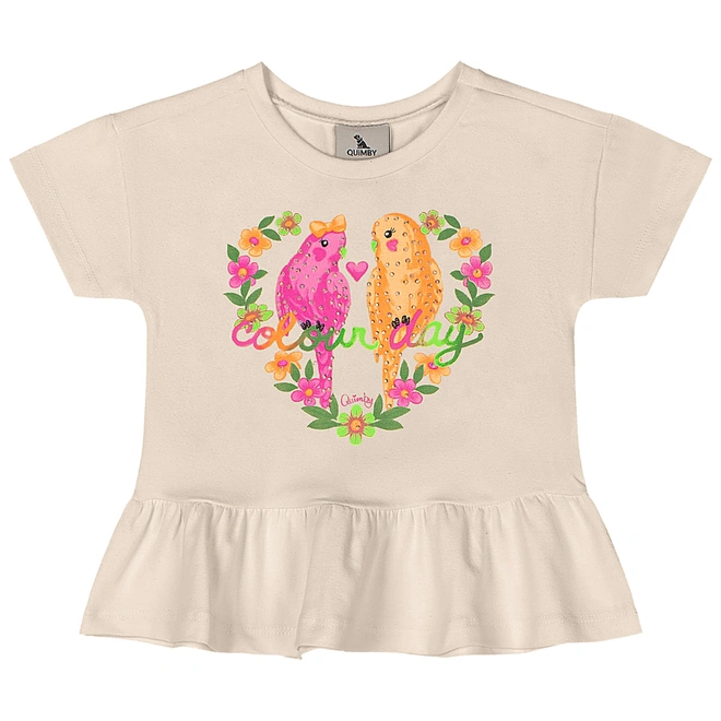 Conjunto Blusa e Calça em Cotton - Bege