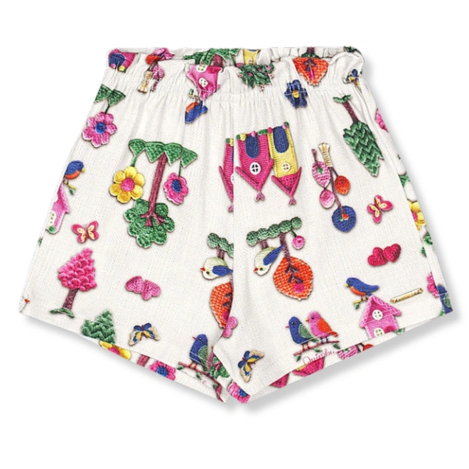 Conjunto Blusa e Short em Cotton - Natural