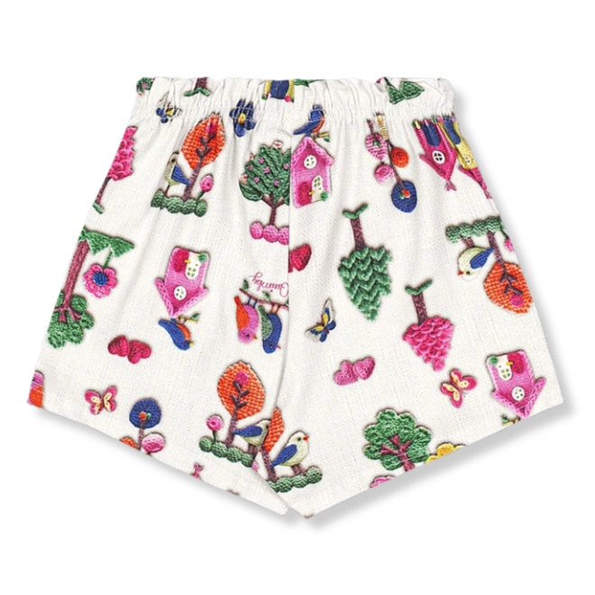 Conjunto Blusa e Short em Cotton - Natural