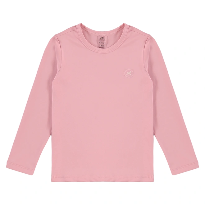 Blusa com Proteção Solar UV Manga Longa Praia - Rosa Prisma