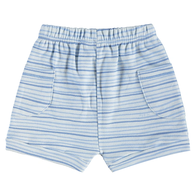 Conjunto Body Meia Manga e Short em Suedine - Azul Delicado