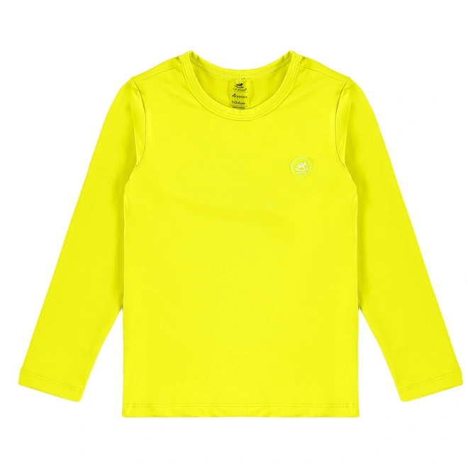 Blusa com Proteção Solar UV Manga Longa Praia - Amaelo Fluor