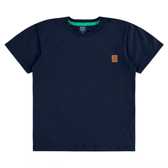 Conjunto Camisa Meia Manga em Malha e Bermuda em Moletom - Azul/Verde