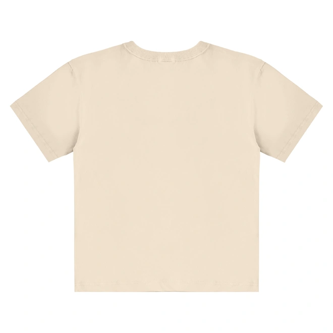 Conjunto Blusa Meia Manga e Bermuda em Cotton Cherry - Bege