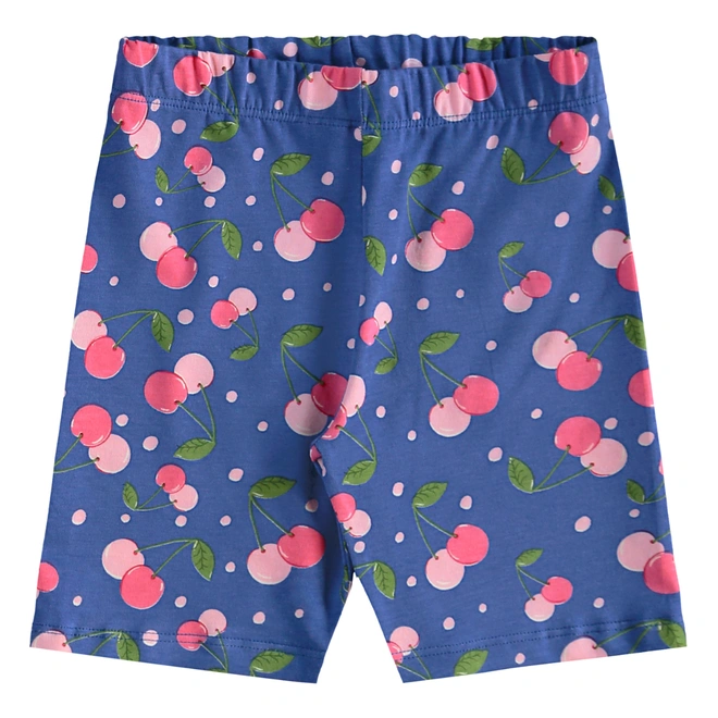 Conjunto Blusa Meia Manga e Bermuda em Cotton Cherry - Framboesa