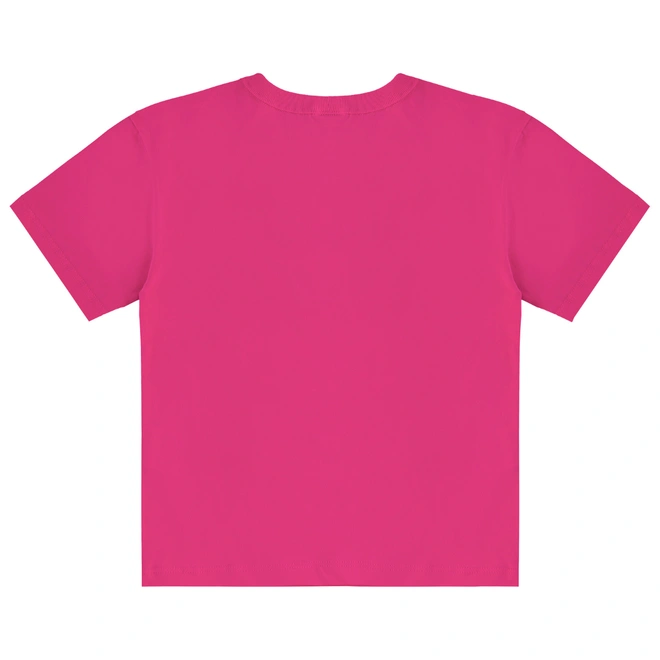 Conjunto Blusa Meia Manga e Bermuda em Cotton Cherry - Framboesa